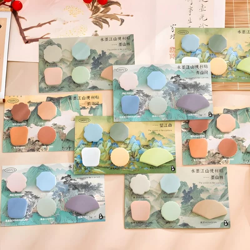 1/4 pz Colore Semplice Note Appiccicose Serie di Pittura Retro Mini Indice Tag Adesivi Memo Pad Auto Adesivo Diario Scuola F3003