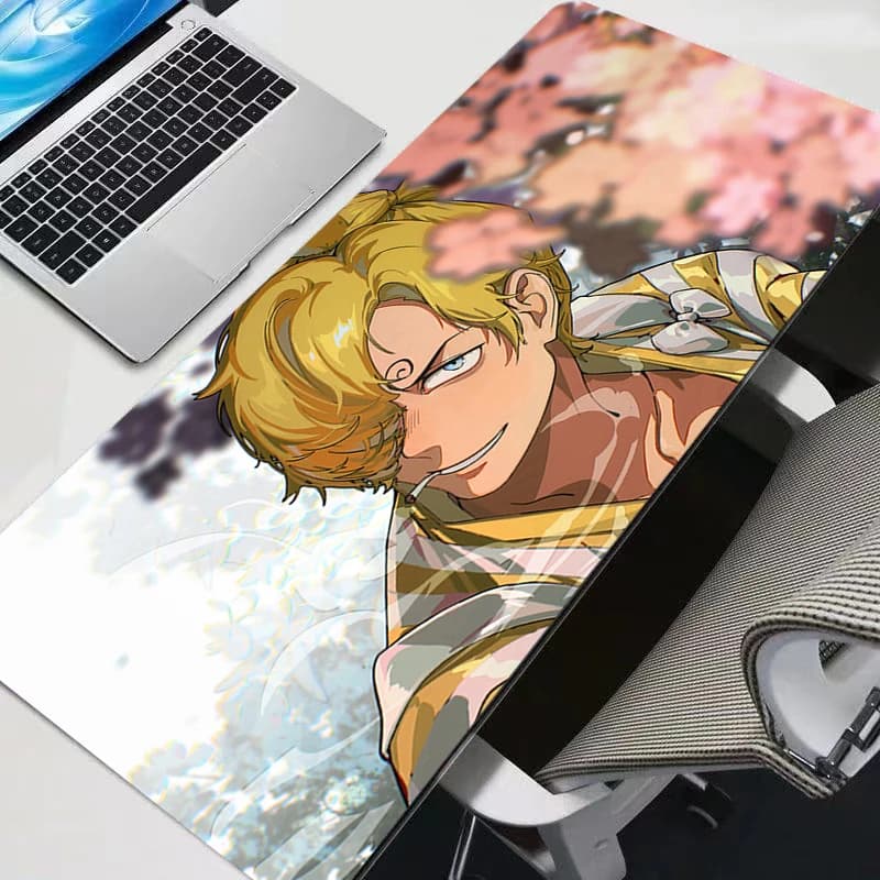 Gaming Mouse Pad One Piece Sanji New Large Computer Mousepad Desk Mat PC Anime Carpet Keyboard Gamer Accessories Table