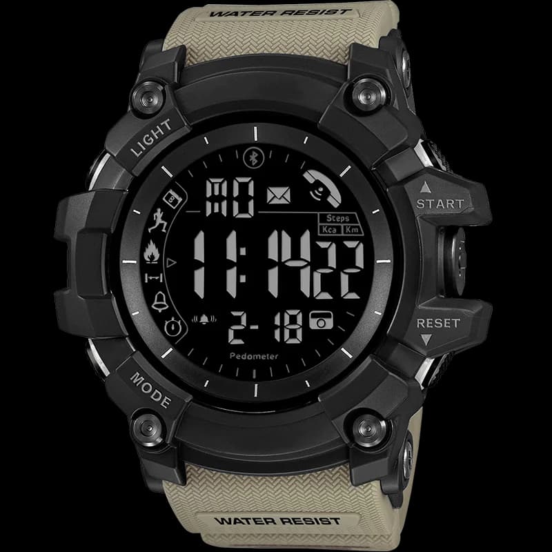 READ Men Multi‑Function Electronic Watch | Pedometer Calorie Counter | PU Band | Low Battery Alert | Water Resistant Sport Watch