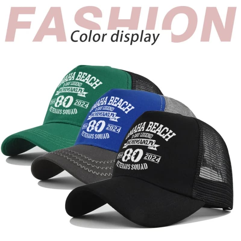 2025 Fashion Spring Summer Printed Mesh Breathable Baseball Cap Gorras Personality LOGO for Men WomenCouples Visor Hat Casquette