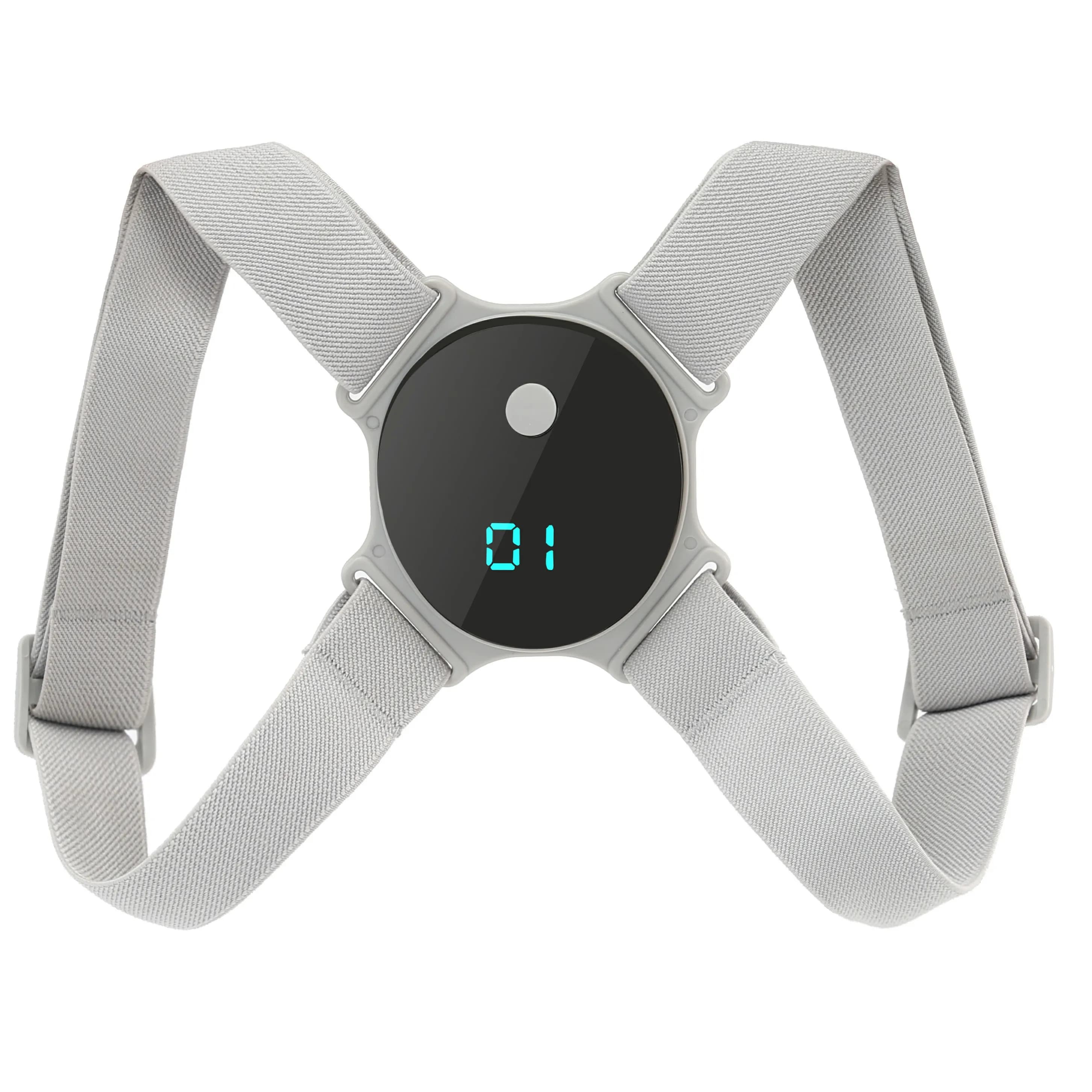 Correttore posturale ricaricabile tramite USB Allenatore intelligente per spalle posteriori con avvisi delle vibrazioni, cinghie regolabili Leggero e confortevole