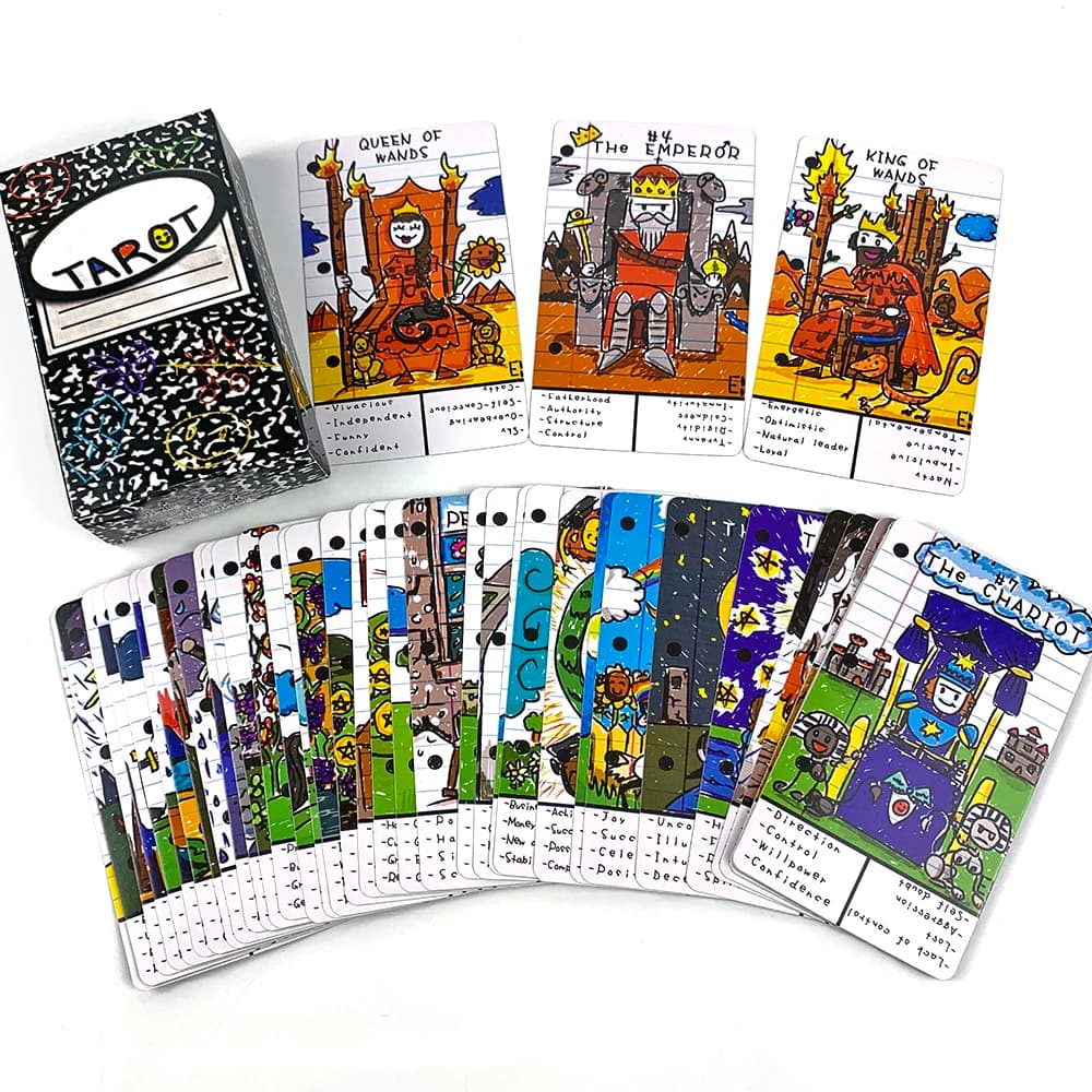 Carte dei Tarocchi, Mazzo da 78 Carte per Principianti, Edizione in Inglese per Divinazione e Meditazione, Giochi da Tavolo e Regali