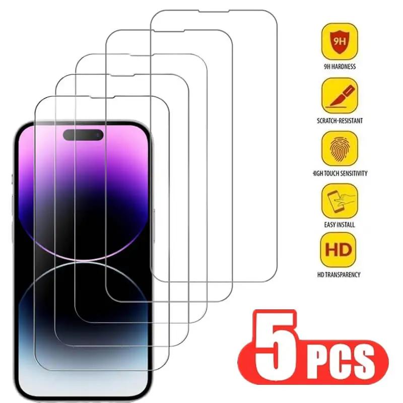 Tempered Glass for iPhone 14 Pro 15 16 17 13 12 11 pro max screen protection for iPhone 15 pro glass for iPhone 13 14 pro glass film iPhone 14