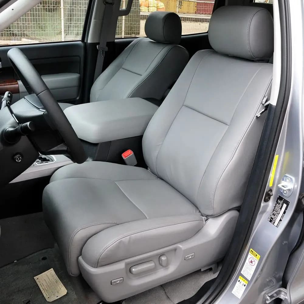 For Toyota Tundra CrewMax 2006 2007 2008 2009 2010 2011 2012 2013 PU Leather Custom Car Seat Covers Set Protector Accessories