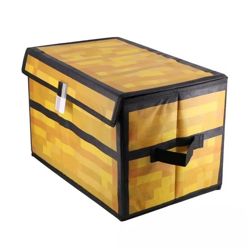 Game Minecrafts Anime Peripheral Large Capacity Foldable Storage Box Pixel Style Cartoon Home Decor Organizer Gift
