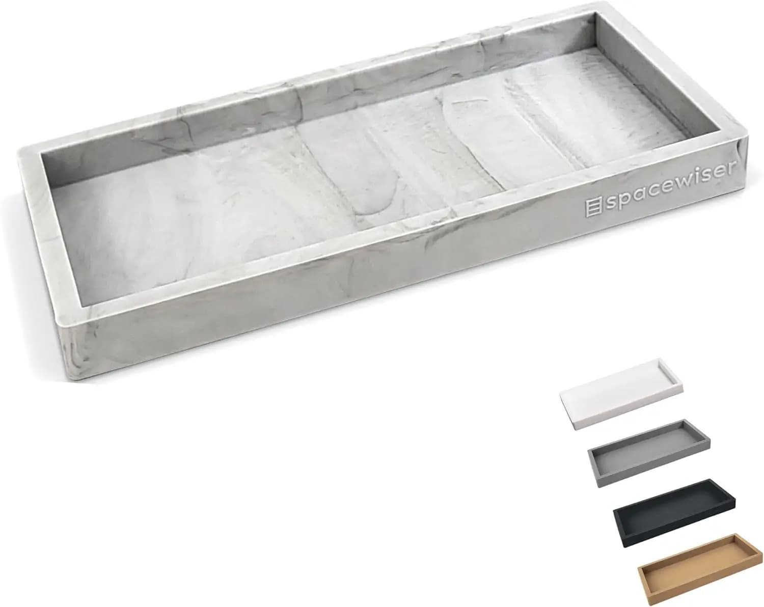 Piccolo Vassoio in Silicone per Dispenser di Sapone, Porta Spugna, Organizzatore per Lavello della Cucina, Vassoio per Piano di Lavoro del Bagno