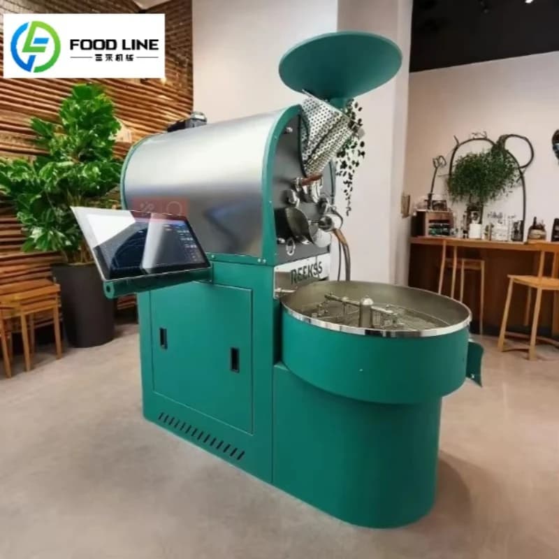 Coffee Roaster Commercial Coffee Bean Roasting Machine Drum Roaster Stainless Steel Coffee Shop Equipment for Sale Custom