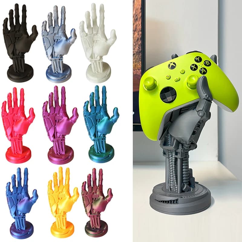 Controller di gioco Supporto da tavolo Supporto per cuffie Staffa per gioielli Cyberpunk Braccio meccanico Resina Ornamento artigianale Rack di stoccaggio