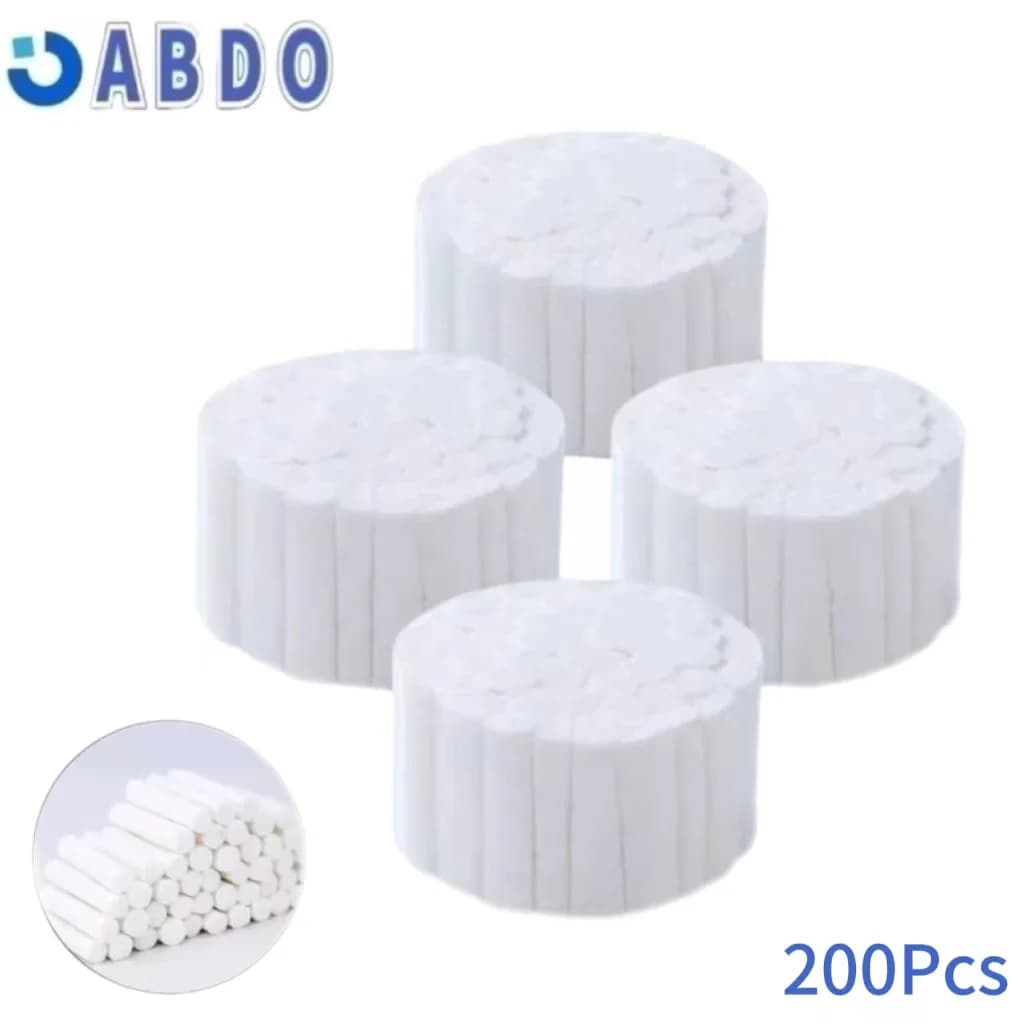 Dental Cotton Roll Surgical Cotton Rolls 100% Cotton High Absorbent Dentist Material Tooth Whitening Product 200 pcs / 4 bags