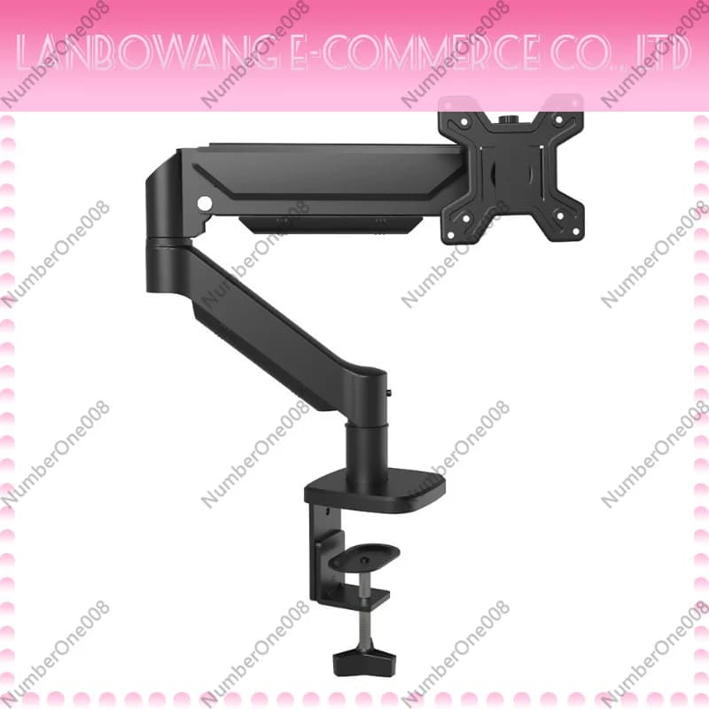 Gas Spring Rotatable Desktop Monitor Stand Adjustable Height Cantilever Monitor Arm with Stable Base for Desktop PC