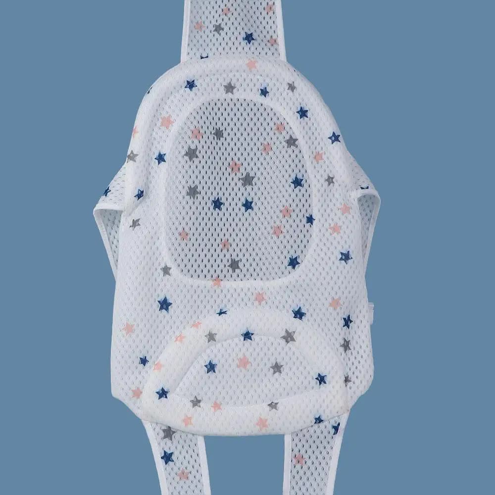 Cuscino in rete pieghevole Sedile per vasca antiscivolo Tappetino da bagno a forma di croce Vaschette per bambini