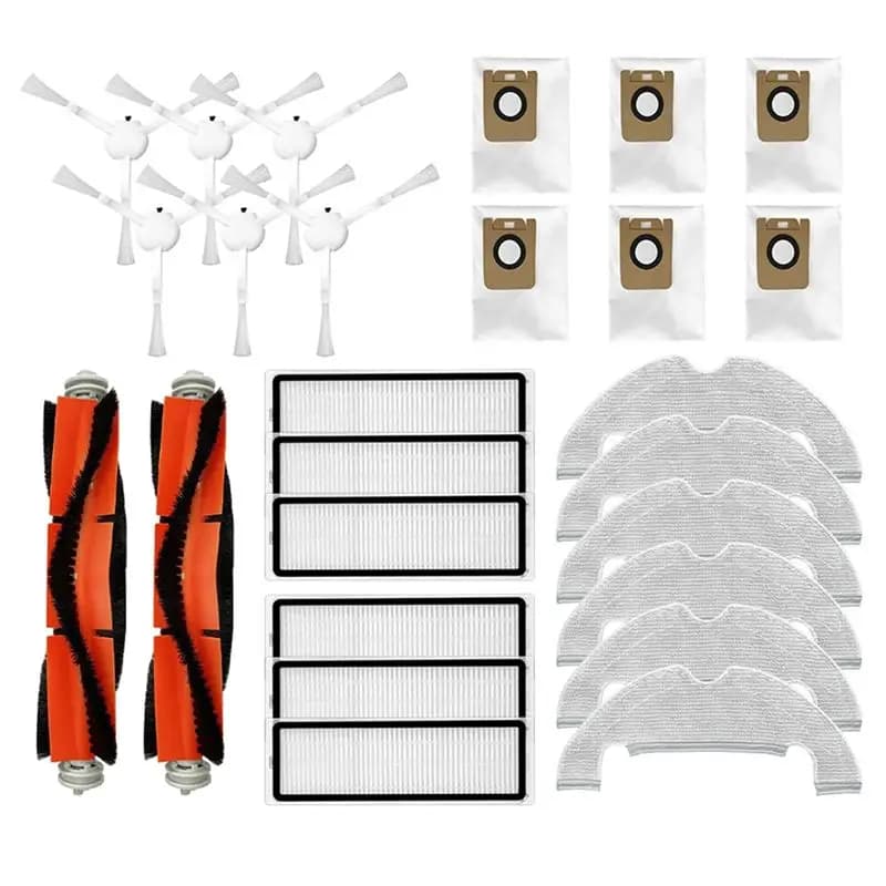 AEE6 - Ricambi per Robot Aspirapolvere Dreame D10 Plus RLS3D, Z10 Pro, L10 Plus: Spazzola, Filtro HEPA, Panno Lavapavimenti, Sacchetto Raccoglipolvere
