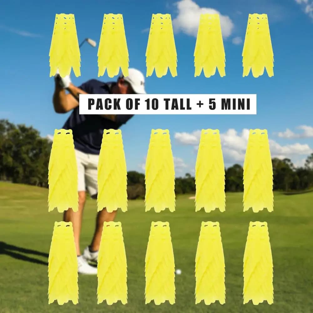T-shirt da golf per allenamento professionale con chiodi per palline da golf da uomo in plastica da 15 pezzi