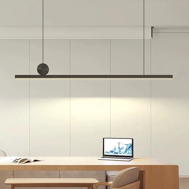 Lampadario da ristorante in alluminio Lampadario moderno Decorazione d'interni Lampada da bar rettangolare nera nordica Lampada da tavolo per ufficio