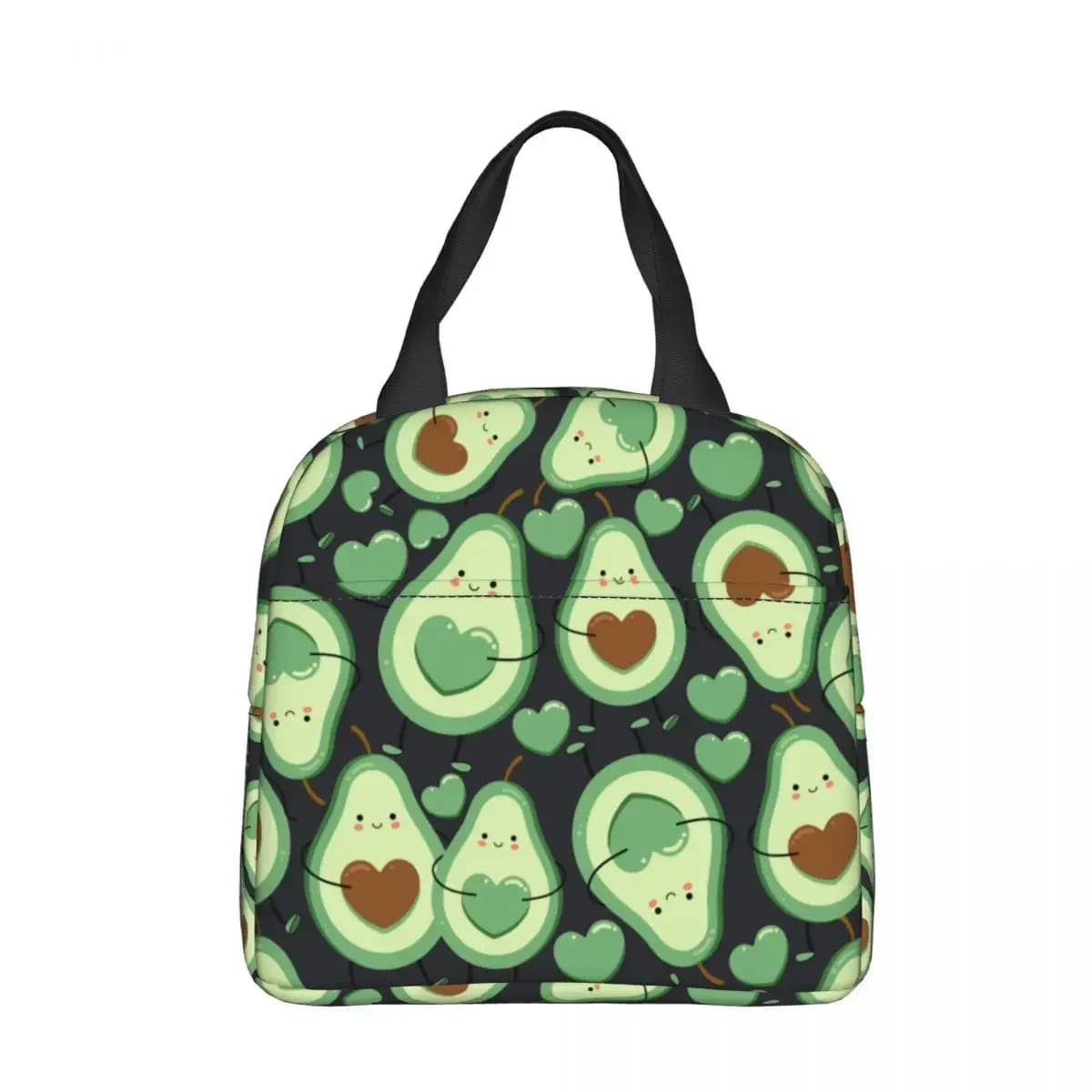 Cute Avocado Fruit Insulated Lunch Bags Thermal Bag Meal Container Leakproof Tote Lunch Box Food Bag Beach Picnic
