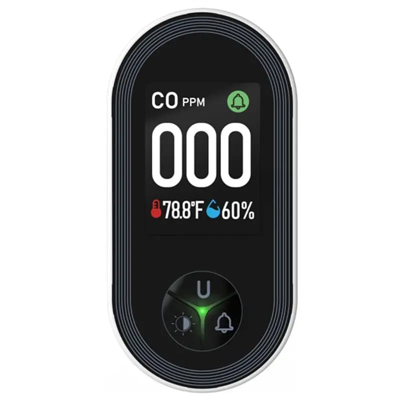 Built-In CO Monitor Alarm Sound Warning Carbon Monoxide Detector 3In1 Plug-In Display With Temperature Humidity Sensor EU PLUG-V