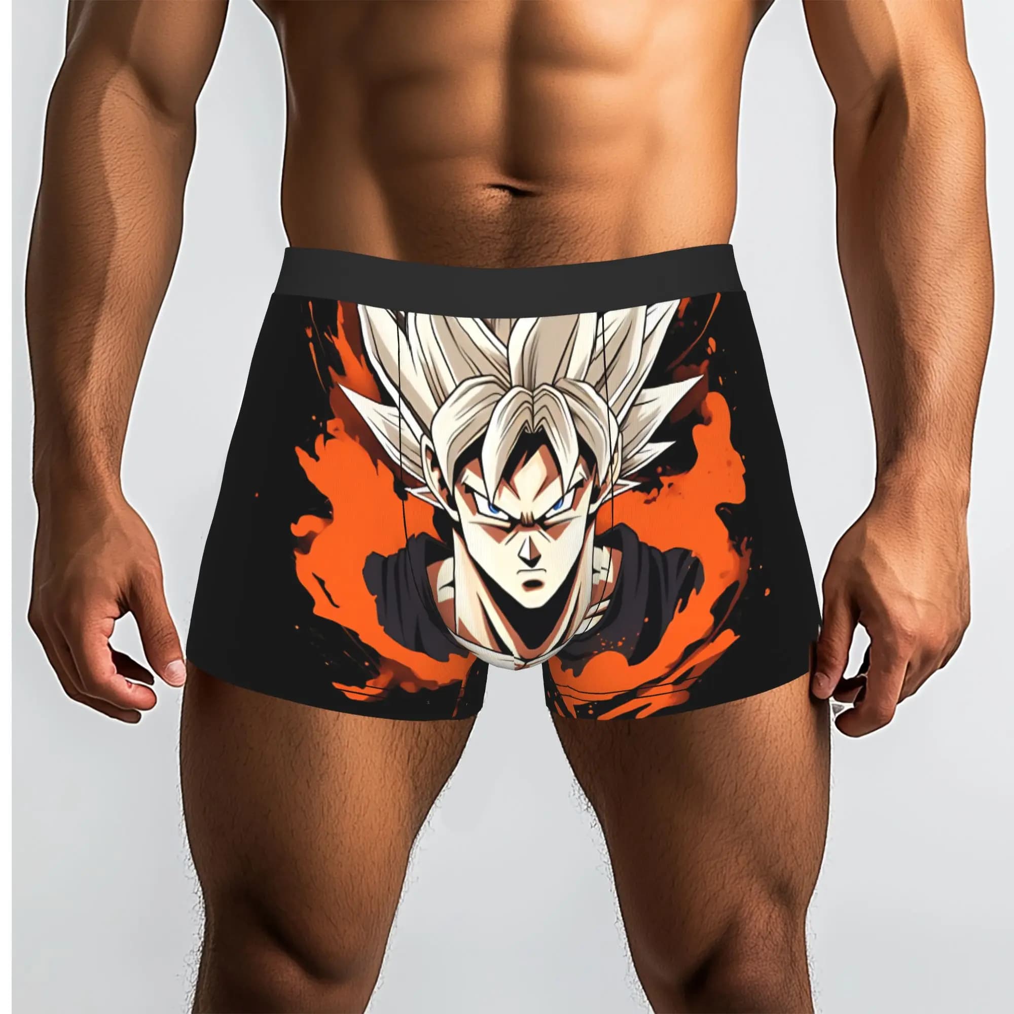 Design ispirato all'anime Legendary Fighter, Bandai DRAGON BALL, mutande da uomo, slip da uomo, pantaloncini ventilati, boxer.