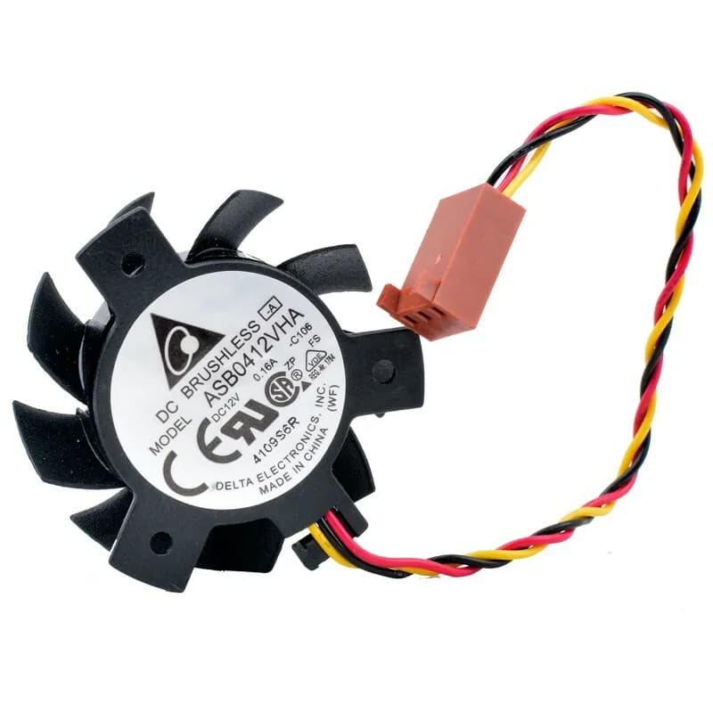 PER DELTA ASB0412VHA DC 12v 0.16A Ventola di raffreddamento della scheda grafica 3 pin per Dell 360 2320-