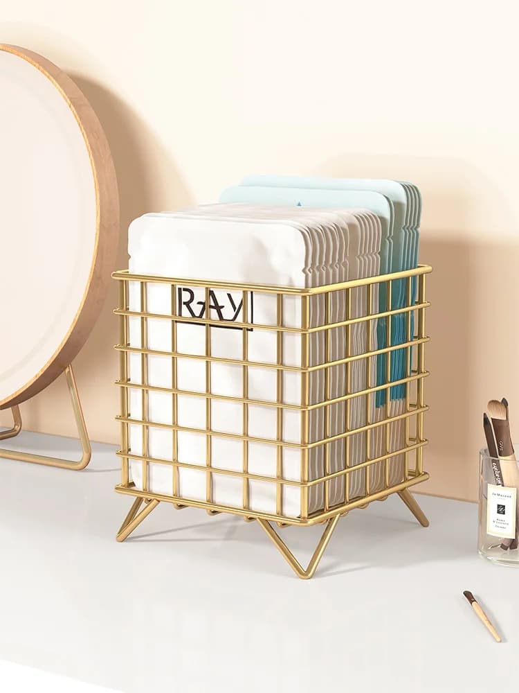 Disposable Mask Storage Box Entrance Home Large Capacity Luxury Mask Storage Basket Face Mouth Cover Storage Box Organizer