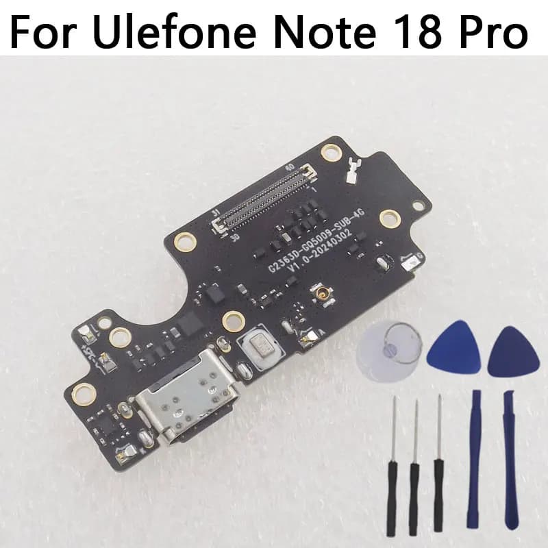 Nuovo originale Ulefone Note 18 Pro Scheda USB Base Dock Porta di ricarica Scheda Microfono per Ulefone Note 18 Pro Smart Phone