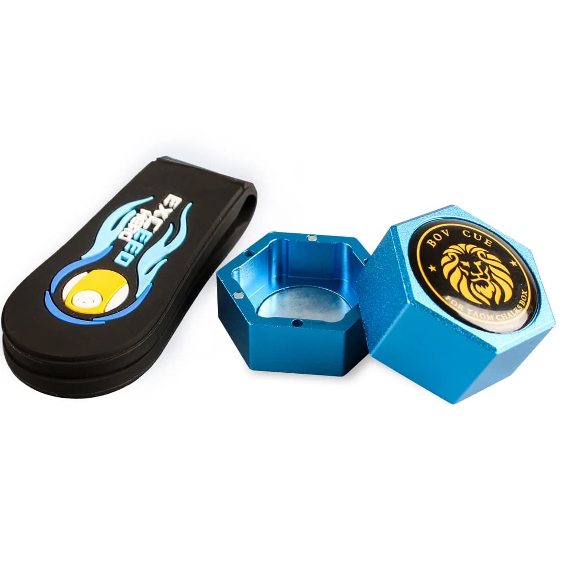 TAOM Hexagon Magnetic Chalk Holder,Portable Pool Cue Chalk Holder for Predator Chalk,Silent Chalk Holder Pool Billiards,Pool Cue