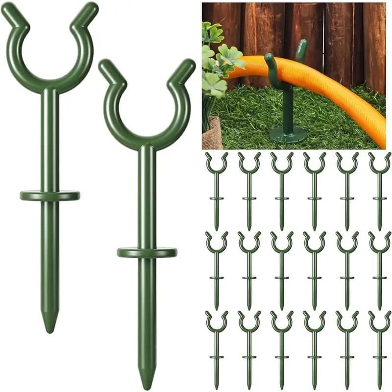 ABDJ-Outdoor Garden Hose Holder Brackets 3/4" 20 Pcs Garden Guide Holder Decorative Stakes For Yard Lawn Protection