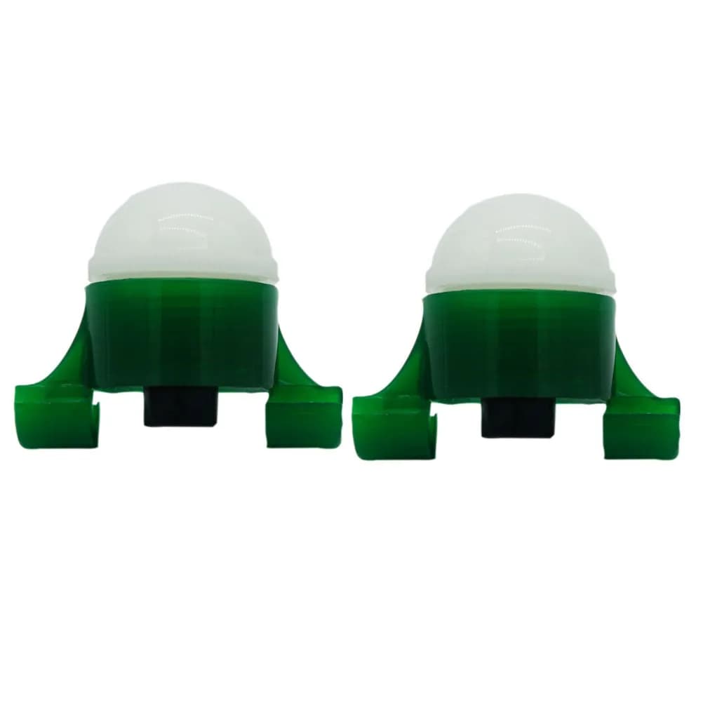 2 set di luci di allarme per la pesca, lampade professionali in plastica per canna da pesca, accessori portatili per la pesca all'aperto