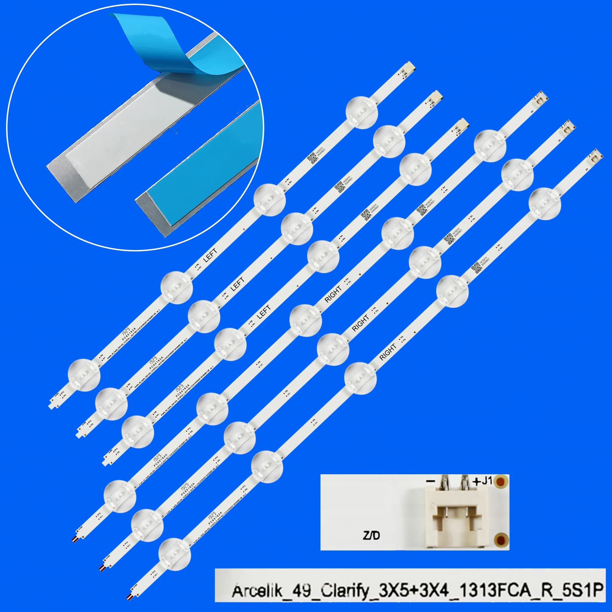 Striscia di retroilluminazione a LED per AL49L 8960 5B 49VLX7020 49VLX7010 49 VLX6 0BP 49VLX7980 49VLX6000 49GUB8966 49GUB 8966 49GUB7065