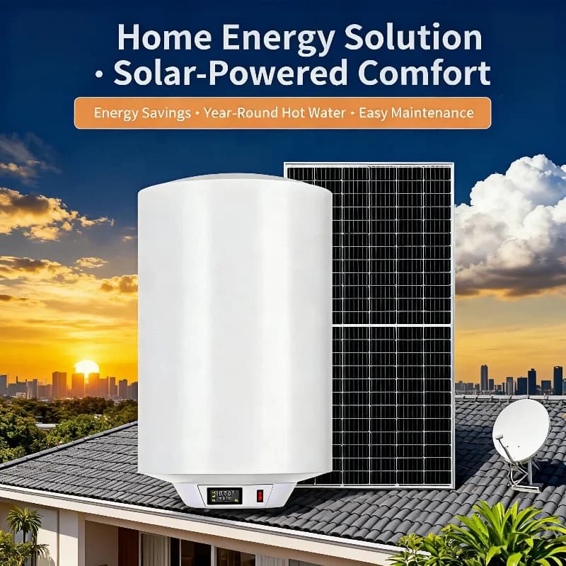 Scaldabagno Elettrico a Serbatoio per Camper, Alimentato a Corrente Continua (AC) e Solare Fotovoltaico (PV) ed Elettrico, Portatile per Uso Domestico, a Risparmio Energetico, 50L 60L 80L 100L