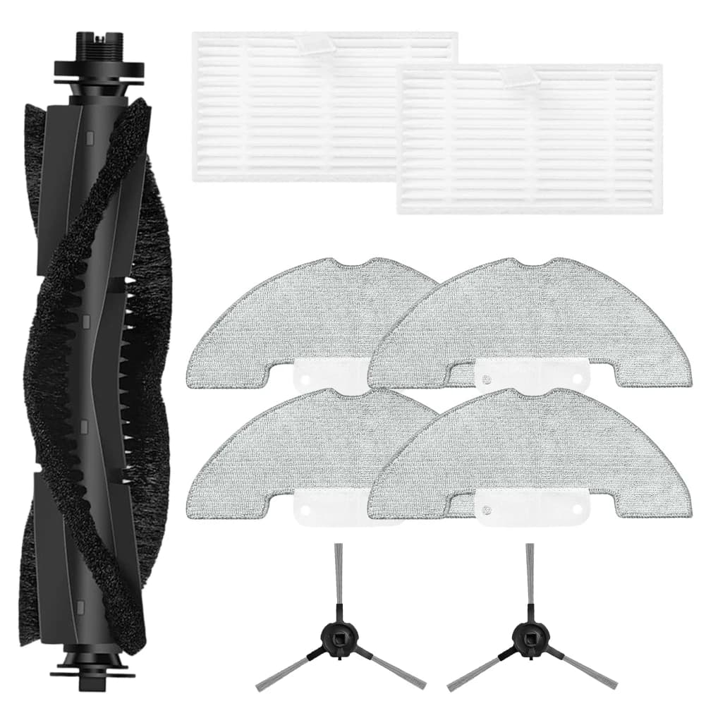 1 set di spazzole laterali principali, filtro e panno per la pulizia, kit per Cleanova, Vexilar, accessori per aspirapolvere W7/W9/W11