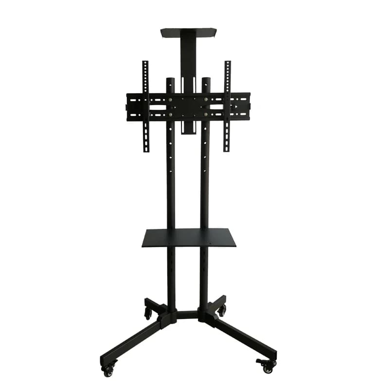 Supporto TV Mobile Regolabile in Altezza per TV 32-65 Pollici, Carrello Porta TV, Supporto da Pavimento per Monitor