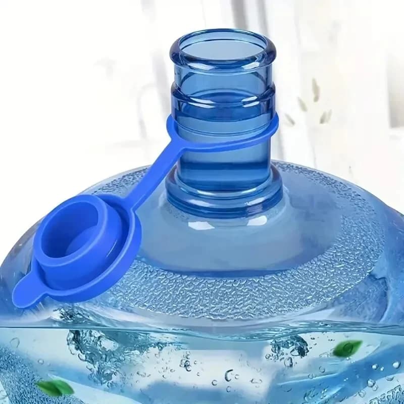 1 piece silicone reusable water jug cover caps with inner cap Durable water bottle spare cover Anti-output bottle caps