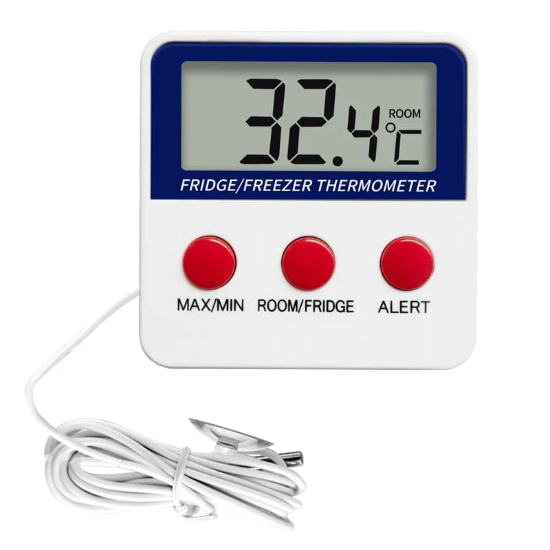 1 pcs Freezer thermometer Refrigeration thermometer Digital Min recording function with large LCD display