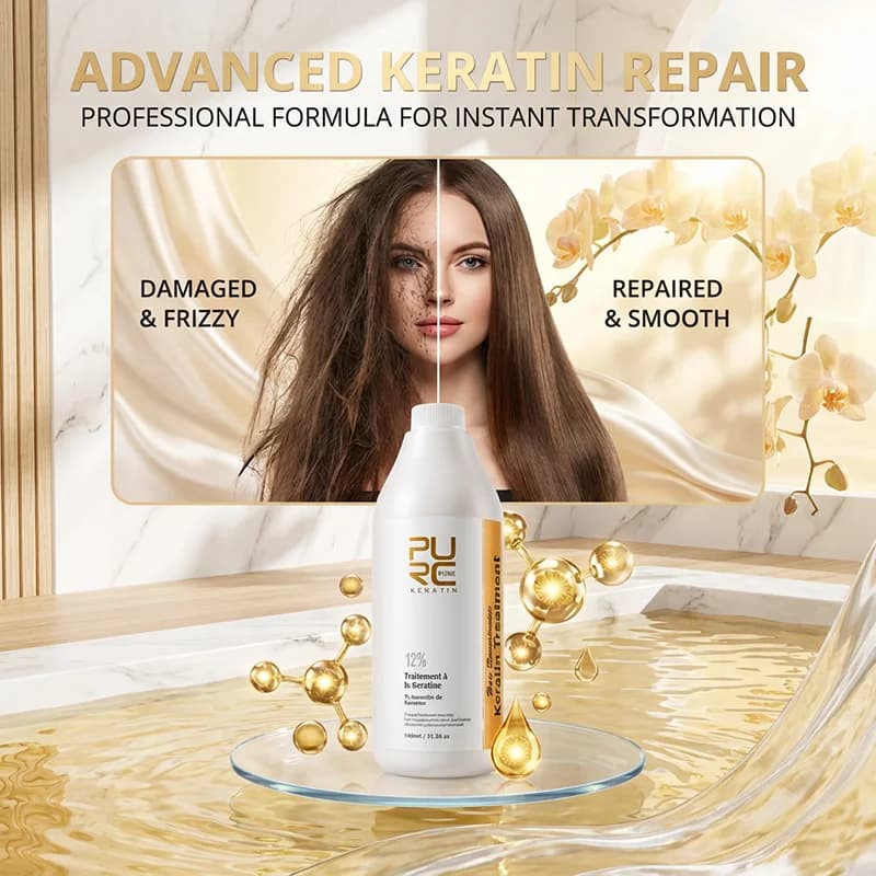 PURC Hair Treatment for Brazilian keratin Levigante Stiratura Repair Bad hair Professional hair care products for keratin