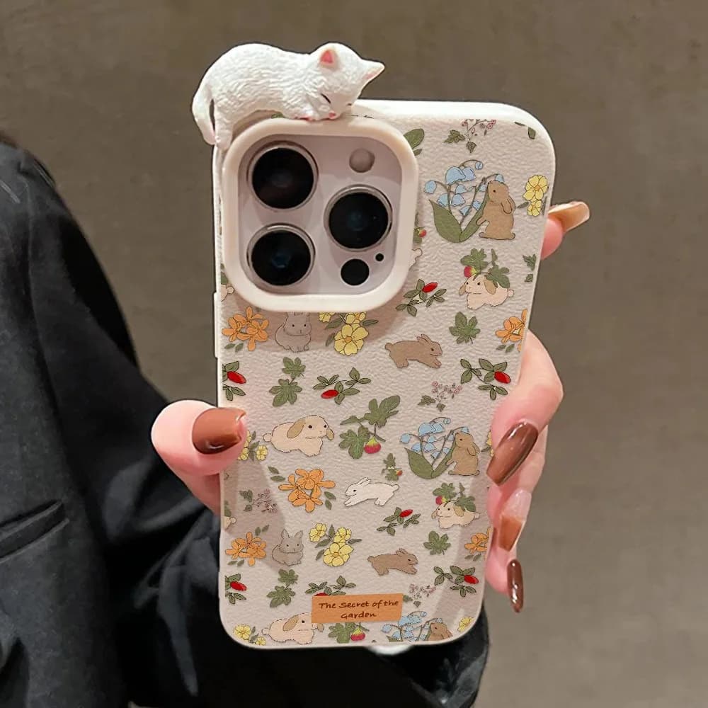 3D Cute Cat Dog Rabbit Pattern Phone Case For Xiaomi Redmi Note 14 13 12 Pro Plus 5G 11 10 15C 14C 13C 12C Shockproof Soft Cover