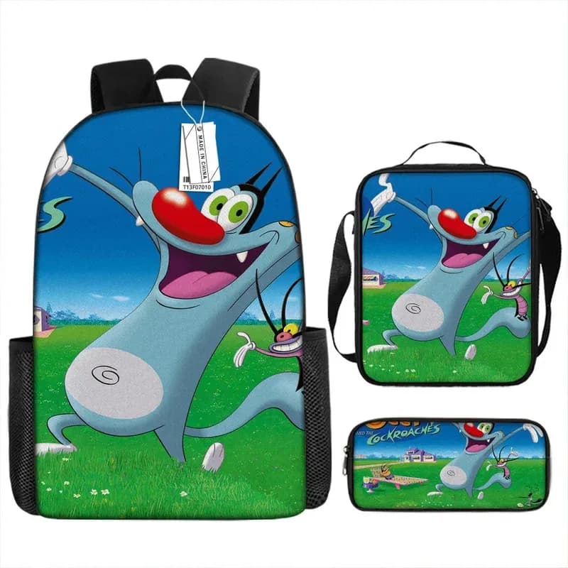 Oggy et les cafards Zaino Zaino Borsa per il pranzo Astuccio regalo per bambini Studenti