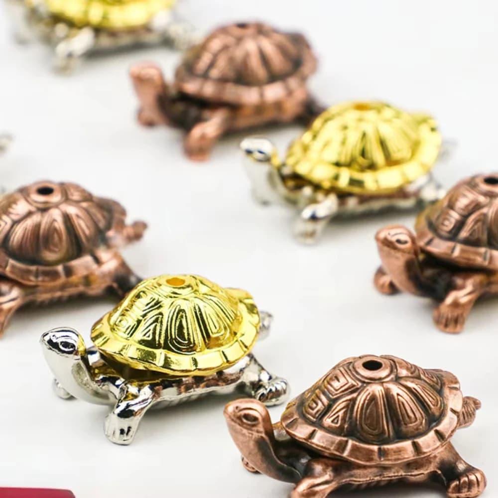 1/2 pz Mini Metallo Tartaruga Forma Bastone di Incenso Meditazione Buddha Legno di Sandalo Bastone Titolare Divertente Animale Titolari di Incenso Decorazioni Per La Casa