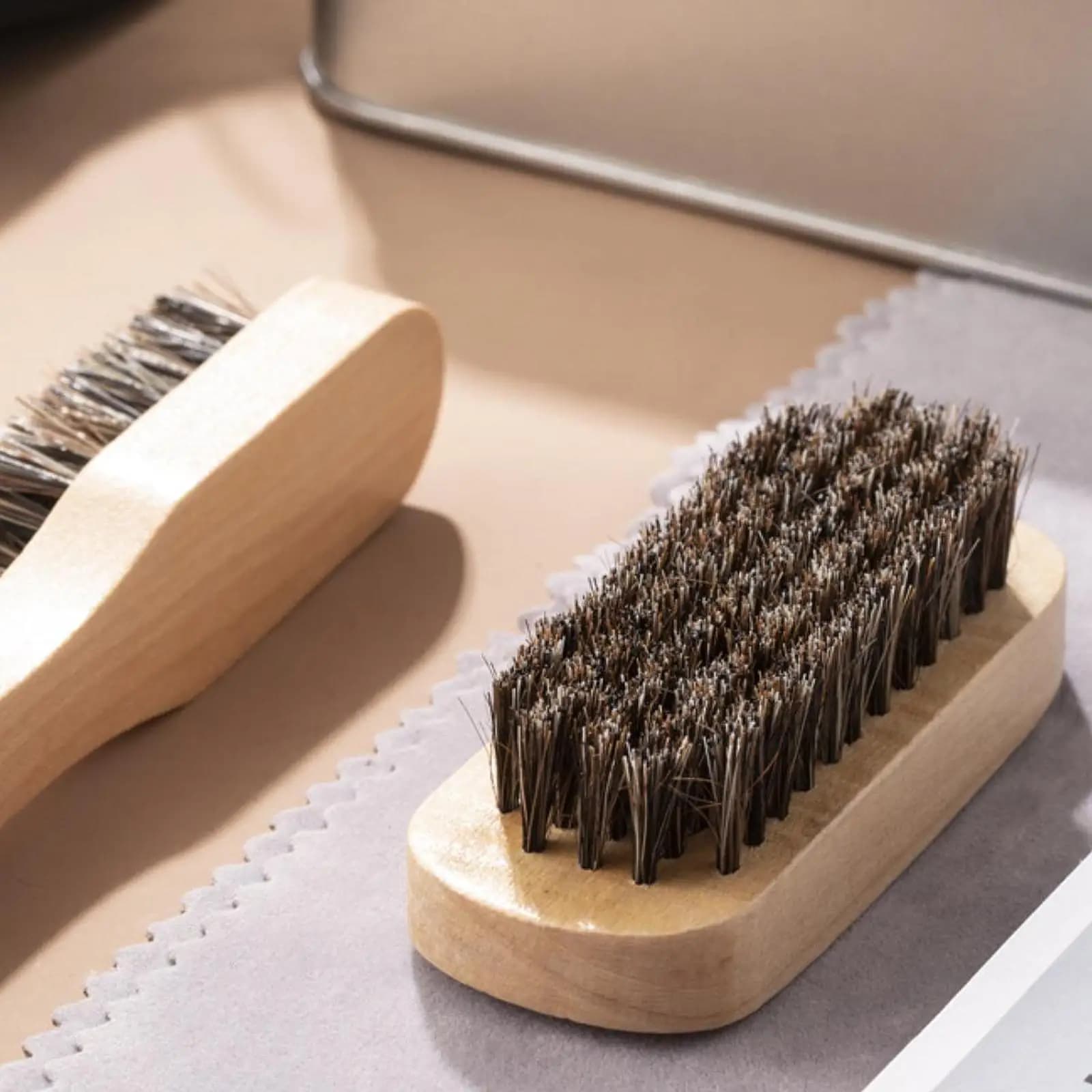 Leather Shoe Polish and Care Kit Horsehair Brushes Shoe Cleaner Cleaning Tools