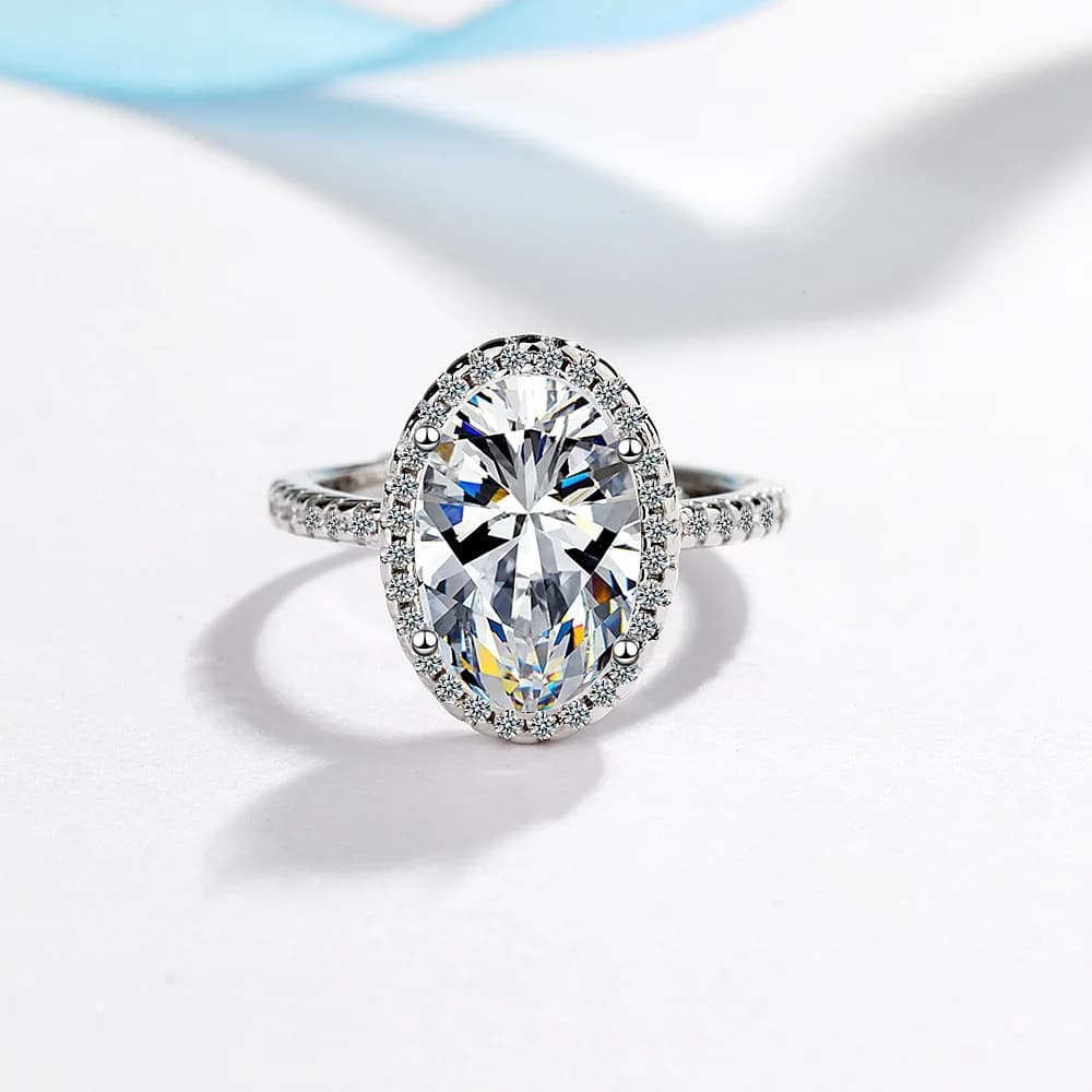 Nuovo anello in argento sterling 925 con moissanite da 5 ct semplice per le donne, gioielli di lusso da sposa, fidanzamento, fascino, festa, moda, alta qualità