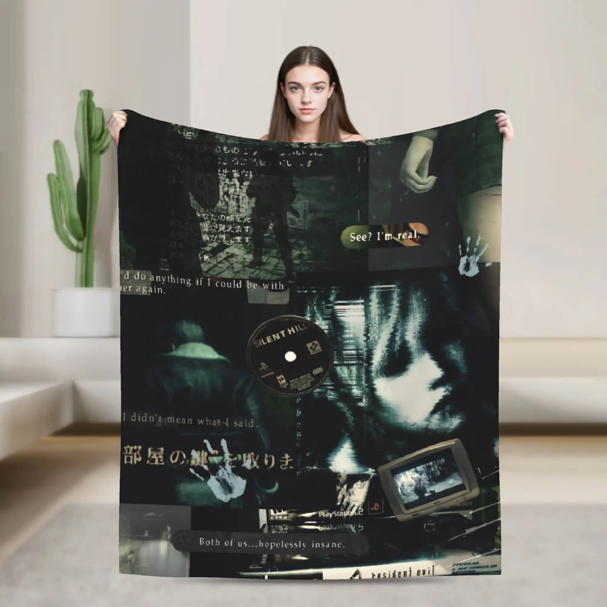 Silent Hill horror film games Super soft blankets Bed linen in toe cast Comfortable sofa chair Flannel bed Covers