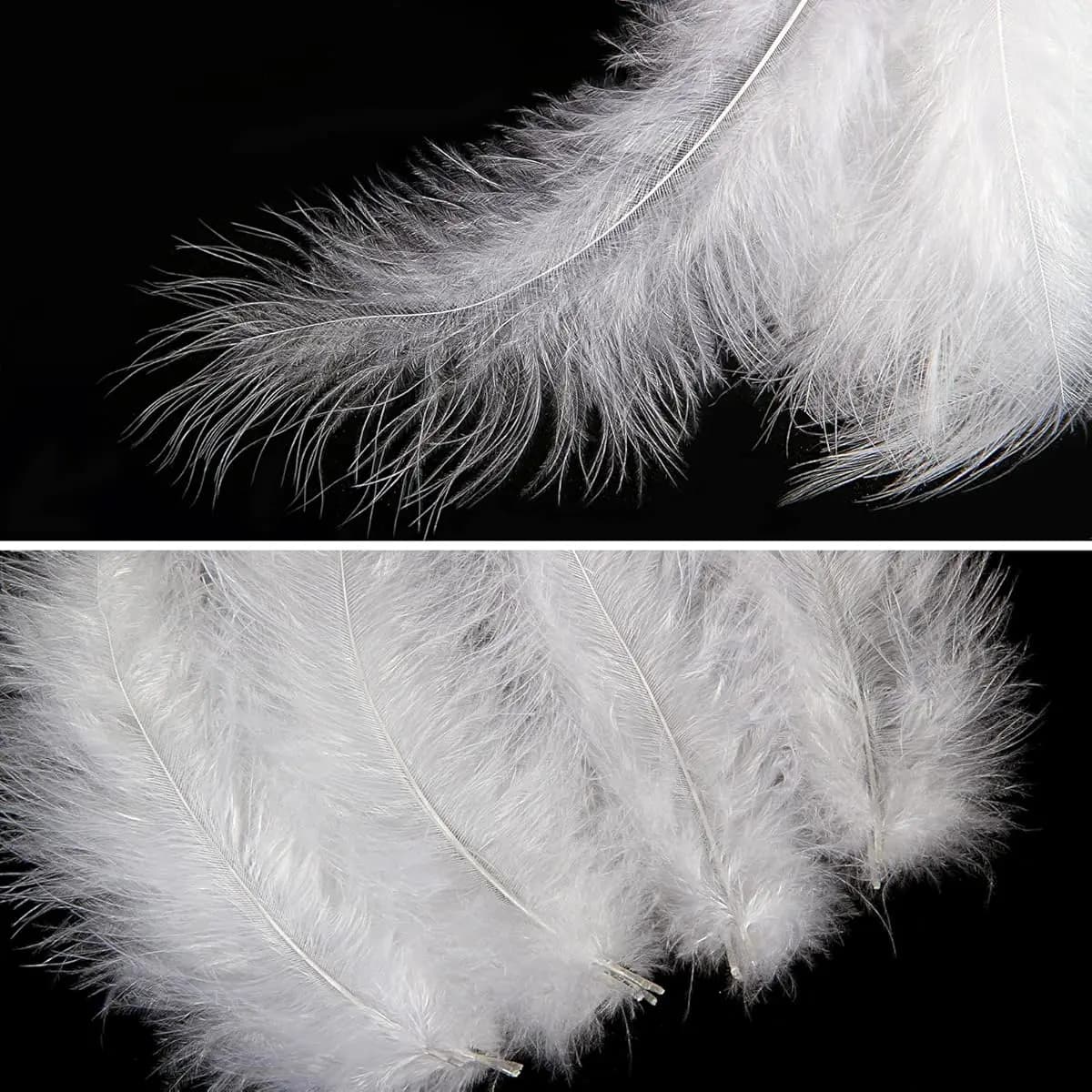 2000pcs Fluffy Bulk White Feathers for Crafts 10-15cm DIY Dream Catcher Jewelry Making Accessories Marabou Plume Decoration