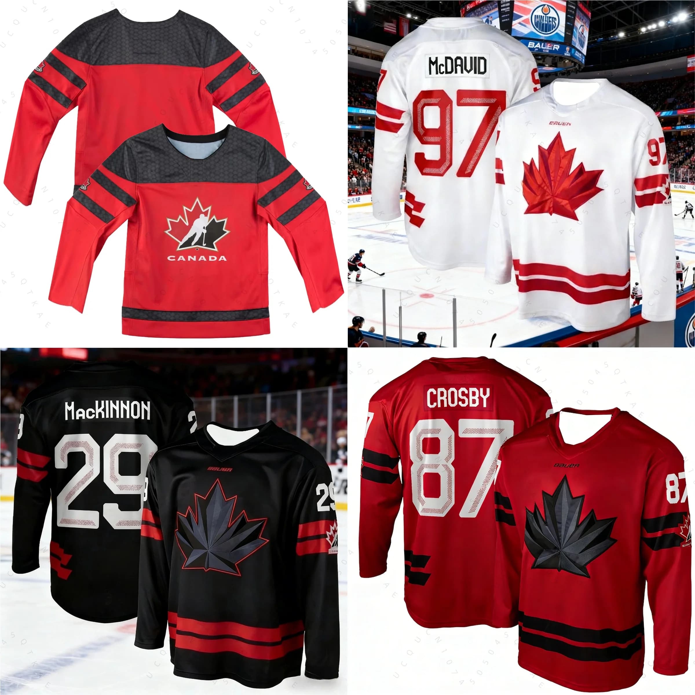Nuovo Modello 2026: Maglia da Hockey su Ghiaccio Canadese, Edizione Speciale per Fan di McDavid, Kit Maglia da Hockey, T-Shirt Sportiva a Maniche Lunghe da Uomo