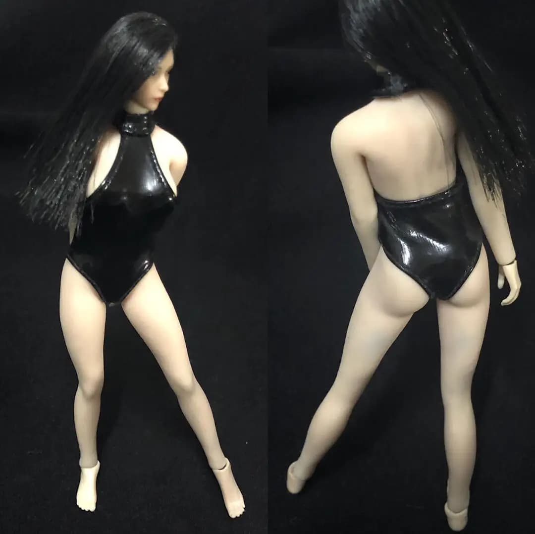 Costume da bagno sexy in pelle per vestiti femminili in scala 1/12, modello del corpo di action figure da 6 pollici
