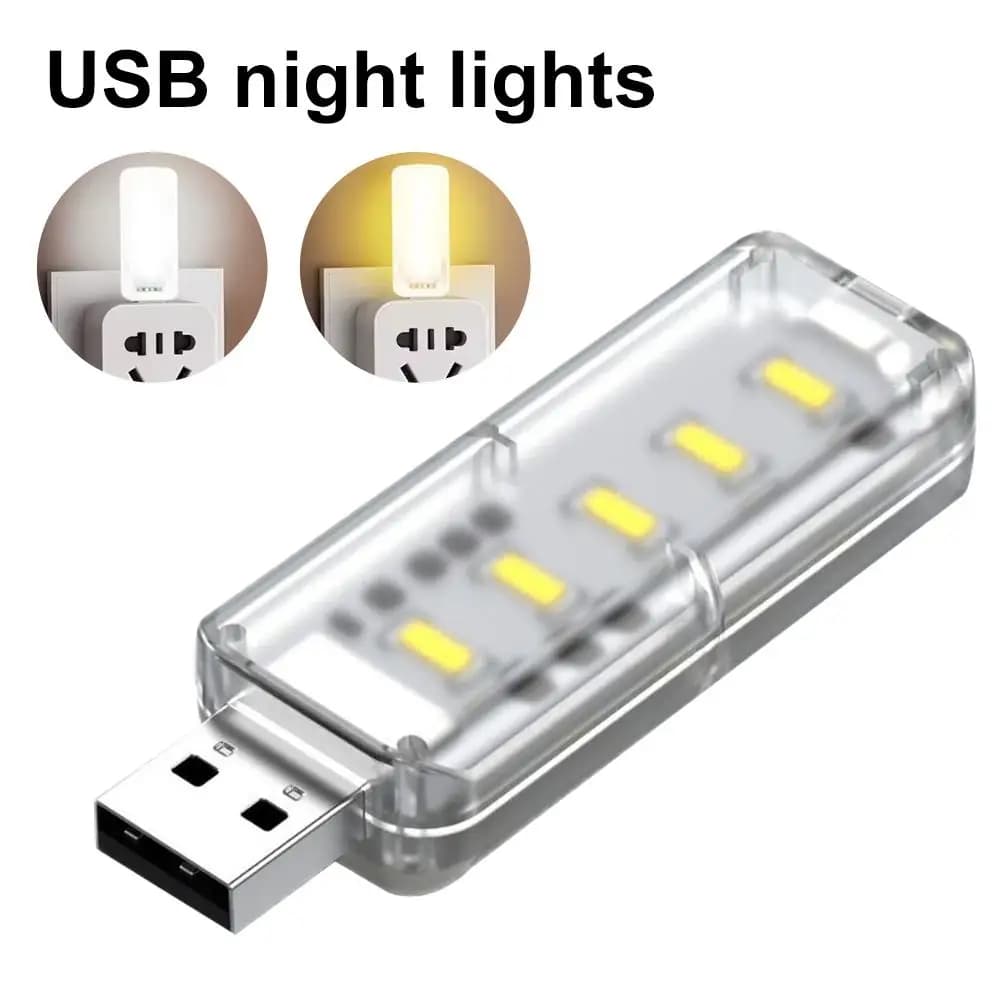 10 LED Touch Dimming USB Night Light 5V Portable 3000K/6500K For Bedroom Studio PC Laptop Mobile Power Bank Lighting Plug