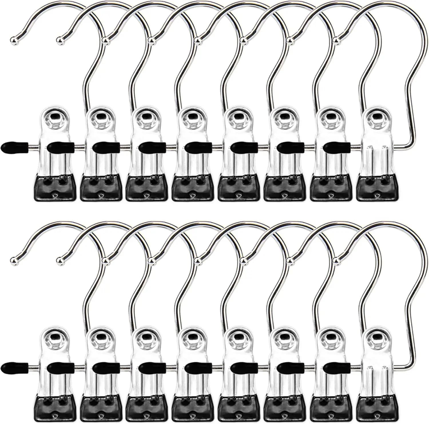 Confezione da 16 Ganci Robusti per Stivali, Ganci Appendiabiti per Organizzazione Armadio, Ganci da Viaggio per Pantaloni, Calze, Asciugamani