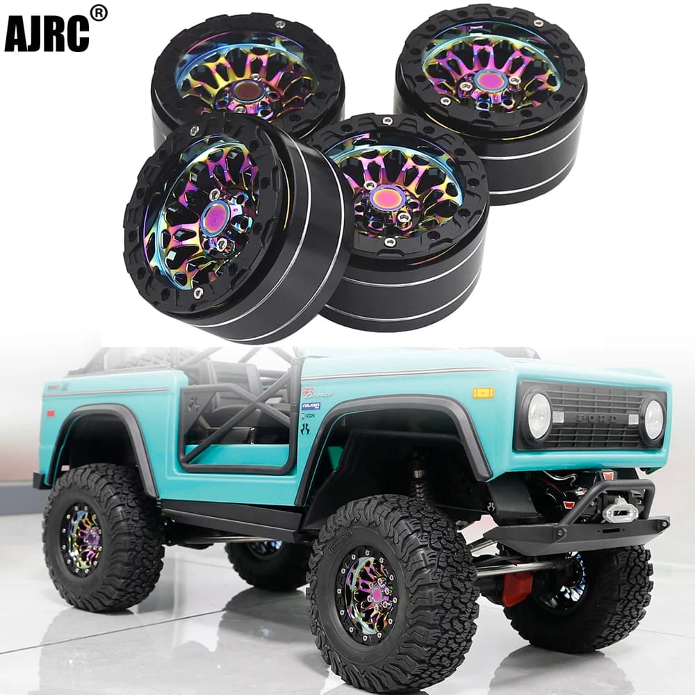 Mozzo ruota colorato galvanico in metallo da 2.2 pollici per 1/8 1/10 Traxxas Trx6 Axial Scx10 Crawler Rc accessori per auto Rr10 Wraith