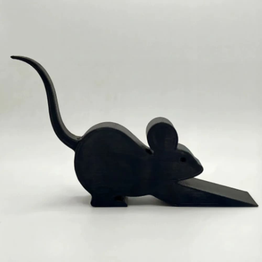 Fermaporta Decorativo Creativo con Stampa 3D a Forma di Animale, Antiscivolo, Nero, Antiurto per Casa e Ufficio