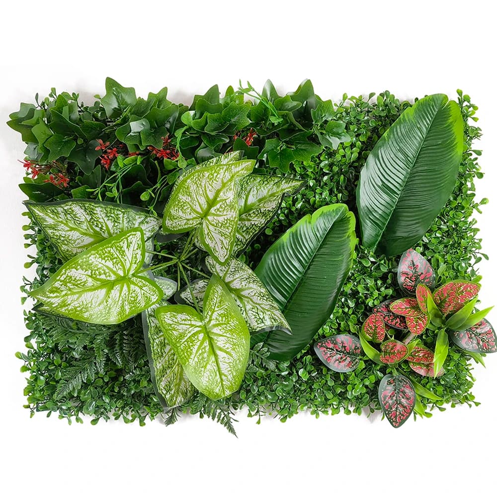 Artificial plants Grass Wall panel for lawn Hedges in wood bosso Background green diucalyptus Suitable for outdoor indoor garden 40 * 60 cm