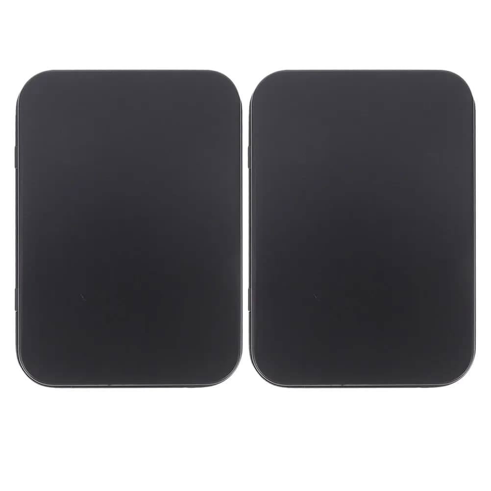 2 Pezzi Scatola Porta Carte da Gioco in Metallo, Contenitore Rettangolare in Latta, Organizzatore in Ferro, Porta Carte da Gioco, Custodia da Scrivania Nera