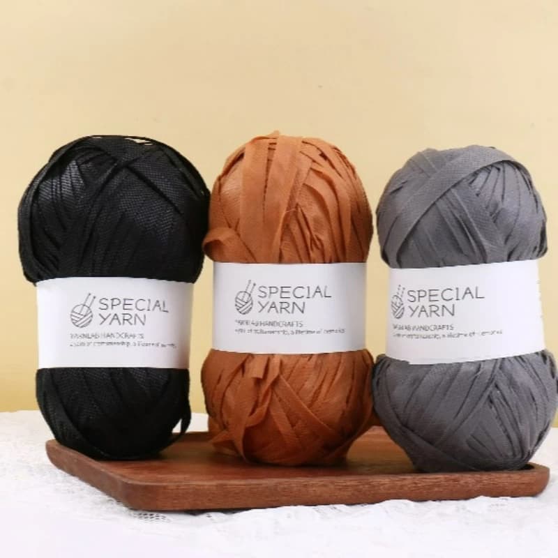 100g/pcs Raffia Flat Yarn for Hand Crochet Knitting Hats Bags Handicraft Diy Soft Summer Straw Sandals Paper Grass Thread